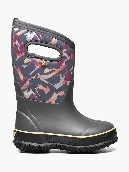 BOGS Boots Deutschland - Classic Winter Mountain Isolierte Regenstiefel Kinder DunkelGrau Multi DE10769